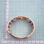 Stainless Steel Rose Gold White Beads Bangle Kada Bracelet Women Bulk
