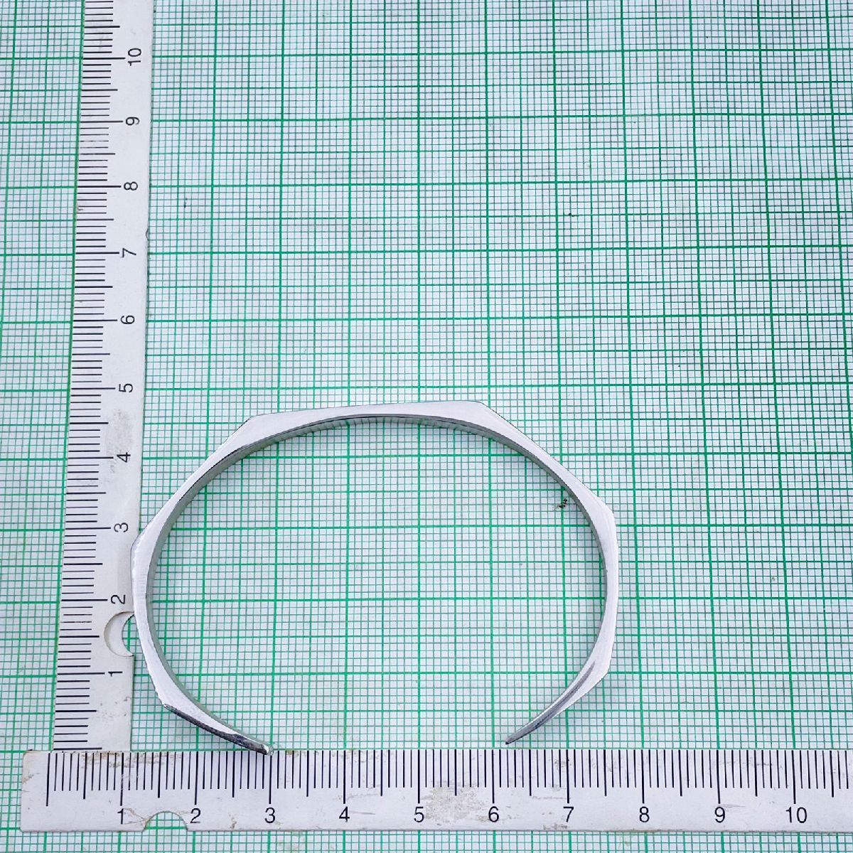 Stainless Steel Plain Silver Hexagon Cuff Kada For Women Bulk