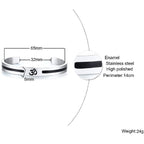 Stainless Steel Silver Black Enamel Om Engrave Bangle Kada Cuff Bulk