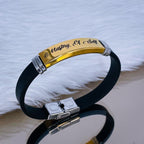 Customized Personalised Letter Engraved Id Wrist Band Bracelet Bulk