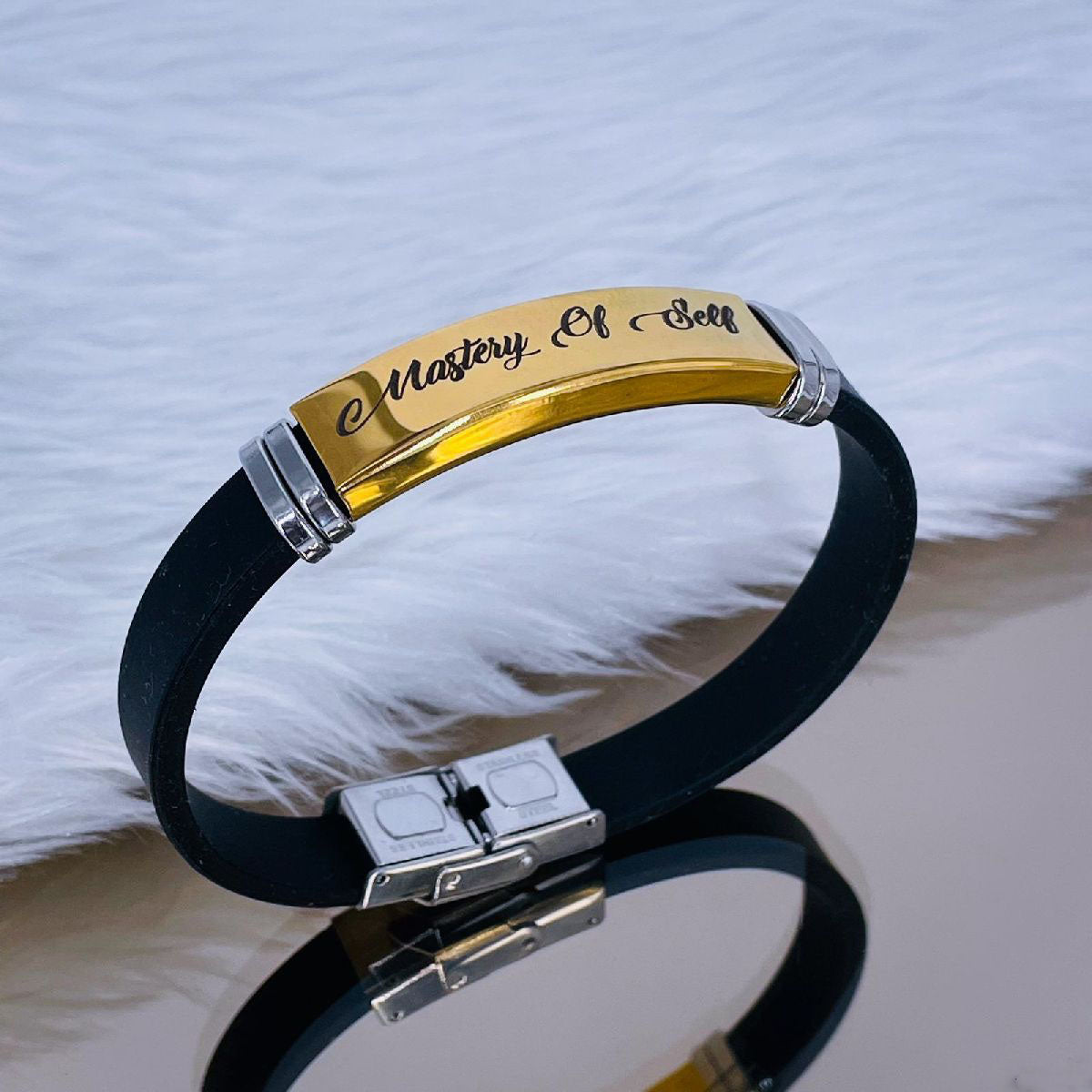 Customized Personalised Letter Engraved Id Wrist Band Bracelet Bulk