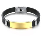 Customized Personalised Letter Engraved Id Wrist Band Bracelet Bulk