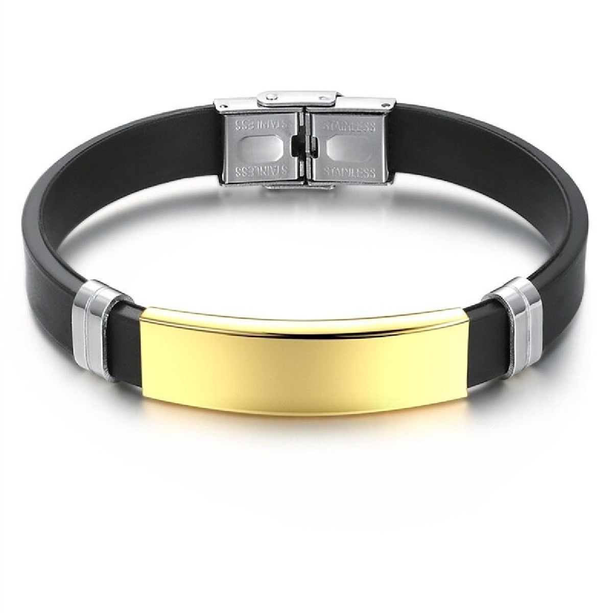 Customized Personalised Letter Engraved Id Wrist Band Bracelet Bulk
