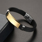 Customized Personalised Letter Engraved Id Wrist Band Bracelet Bulk