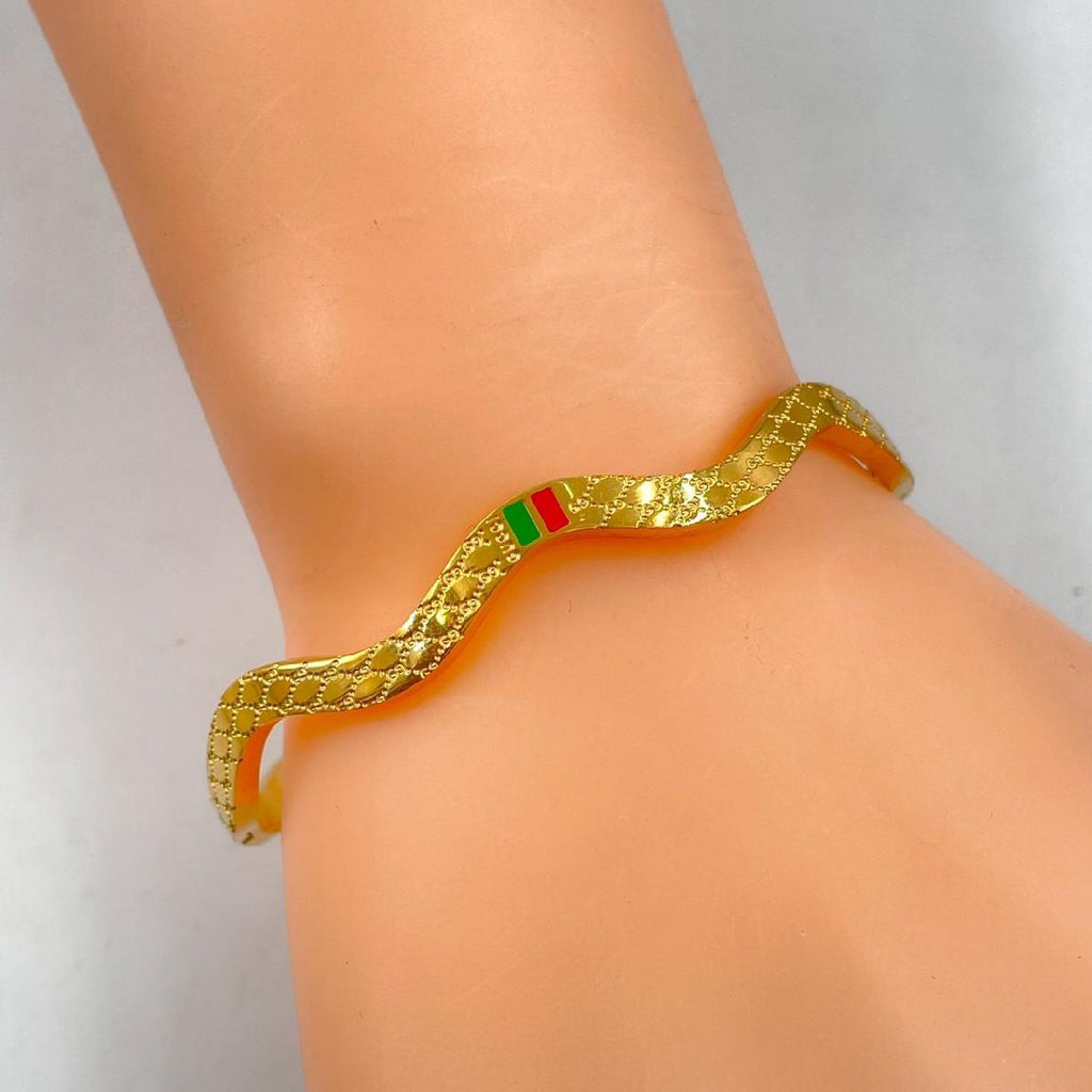 Twisted Curly Silver Stainless Steel Openable Kada Bracelet Bulk