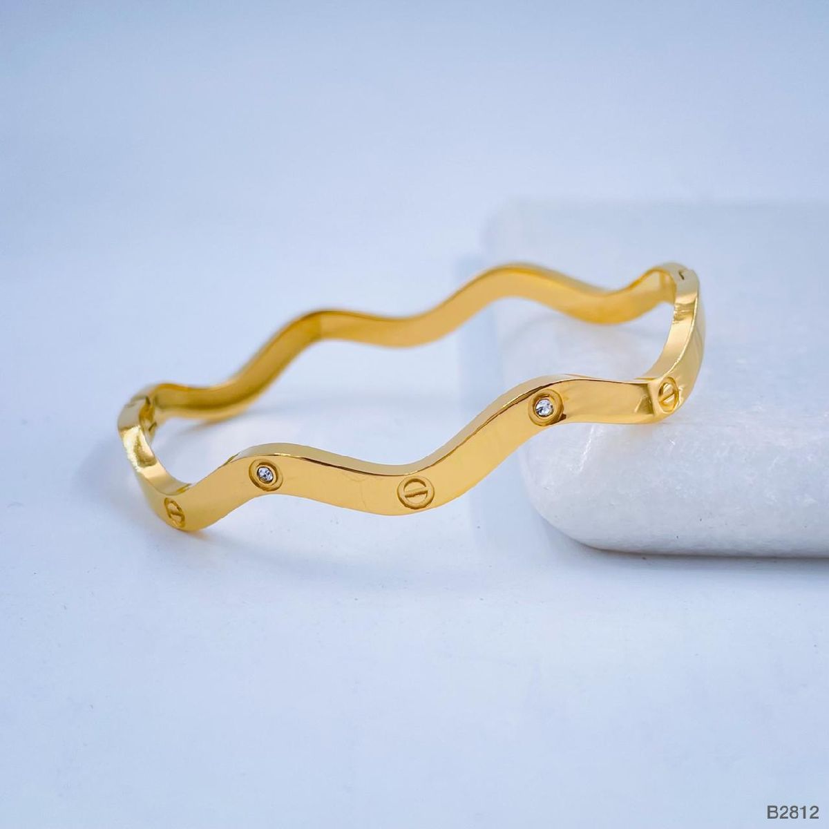 Twisted Curly Screw Silver Stainless Steel Openable Kada Women Bulk