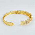 Belt Buckle Cubic Zirconia 18K Gold Copper Openable Bangle Kada Bulk