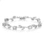 Copper Silver Cubic Zirconia Floral Bracelet For Women Bulk