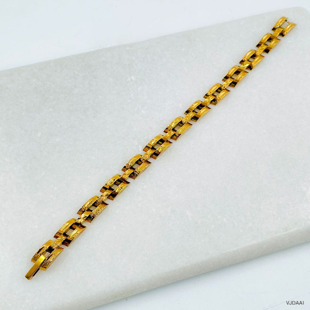 Lesser Engrave Copper Gold Link Chain Bracelet Men Bulk
