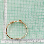 Stainless Steel Rose Gold Cubic Zirconia Butterfly Bangle Kada Bulk