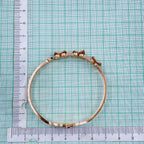 Stainless Steel Rose Gold Cubic Zirconia Butterfly Bangle Kada Bulk