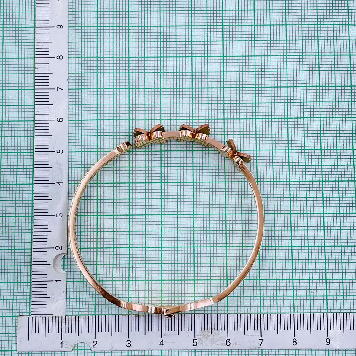 Stainless Steel Rose Gold Cubic Zirconia Butterfly Bangle Kada Bulk