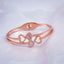 Stainless Steel Rose Gold Mother Of Pearl Heart Bangle Kada Women