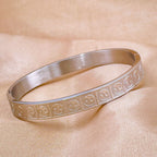 Stainless Steel Ying Yang Silver Openable Bangle Kada For Men Bulk