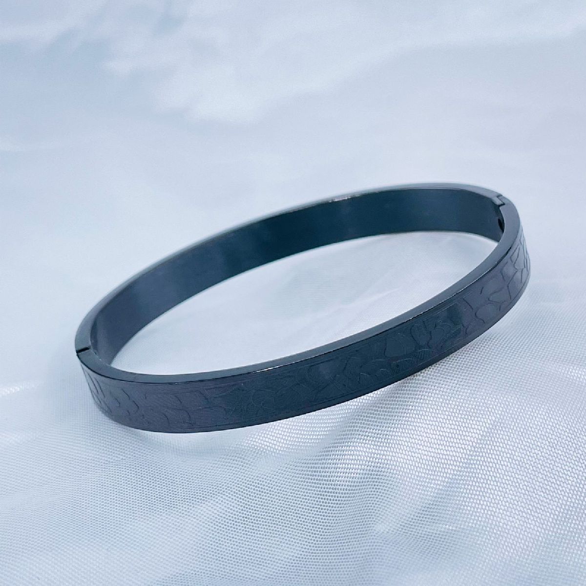 Stainless Steel Black Silver Openable Bangle Kada For Men Bulk