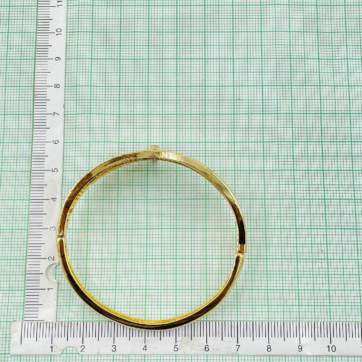 Copper Double Layer Screw Nail CZ 18K Gold Openable Kada Bracelet Bulk