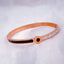 Roman Stainless Steel Black Rose Gold Cubic Zirconia Bangle Kada Bulk