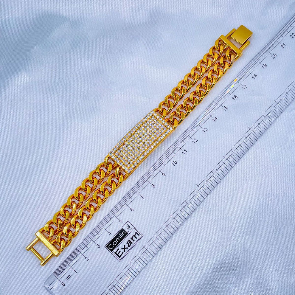 Hip Hop Iced Out Gold Rhinestone Lightning Curb Gold Bracelet Id Bulk