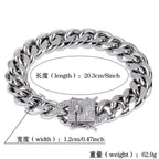 Hip Hop Iced Out Alloy Gold Rhinestone Gold Bracelet Links Men Bulk