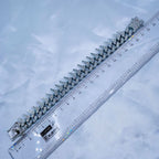 Hip Hop Iced Out Alloy Silver Rhinestone Silver Bracelet Links Bulk