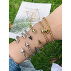 Nail Twisted 18K Gold Copper Adjustable Bangle Cuff For Women Bulk