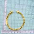 Nail Twisted 18K Gold Copper Adjustable Bangle Cuff For Women Bulk