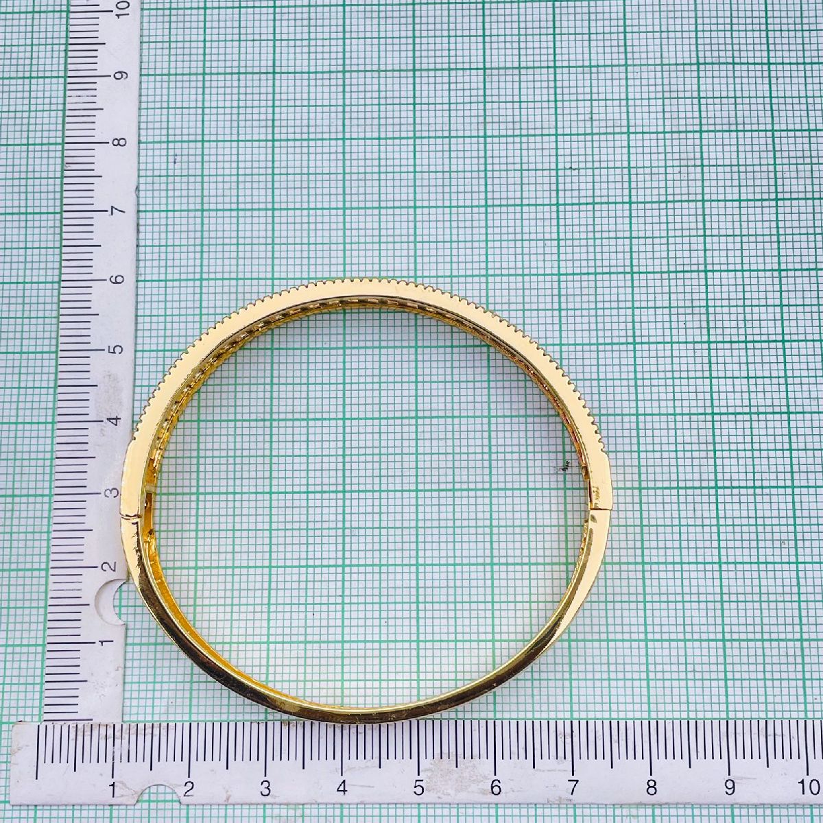 Copper Graduating Shades Blue Zircon Gold Openable Bangle Kada Bulk