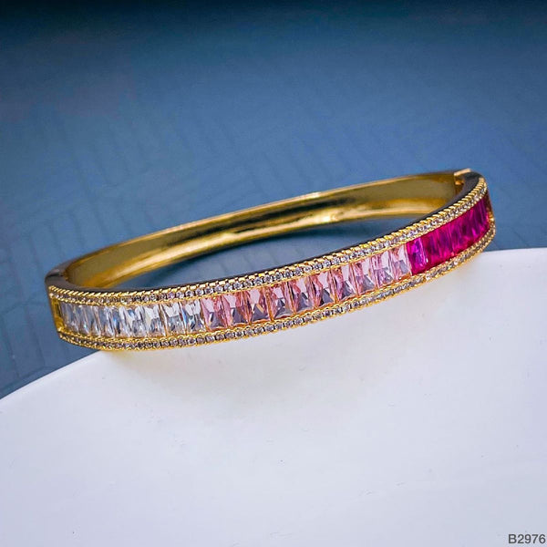 Graduating Shades Maroon With Pink Gold Openable Bangle Kada Bulk Main image