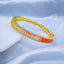 Graduating Shades Orange Pink Zircon Gold Openable Bangle Kada Bulk