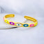 Copper Multi Colour Evil Eye Enamel 18K Gold Bangle Cuff Kada Bulk