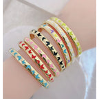 Copper Multi Colour Butterfly Enamel 18K Gold Bangle Cuff Kada Bulk