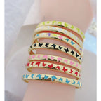 Copper Multi Colour Butterfly Enamel 18K Gold Bangle Cuff Kada Bulk