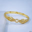 Dual Panther Evil Eye Cubic Zirconia Copper Gold Bangle Kada Bulk