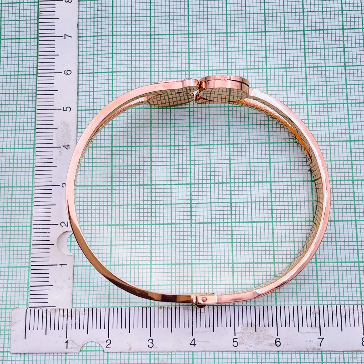 Twin Evil Eye Mother of Pearl 18K Rose Gold Stainless Steel Openable Kada for Women