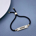 Stainless Steel Letter Engrave 18K Gold Adjustable Id Bracelet Bulk