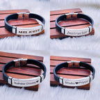 Customized Personalised Letter Engraved Id Wrist Band Bracelet Bulk