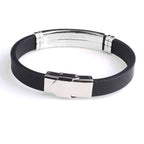 Customized Personalised Letter Engraved Id Wrist Band Bracelet Bulk