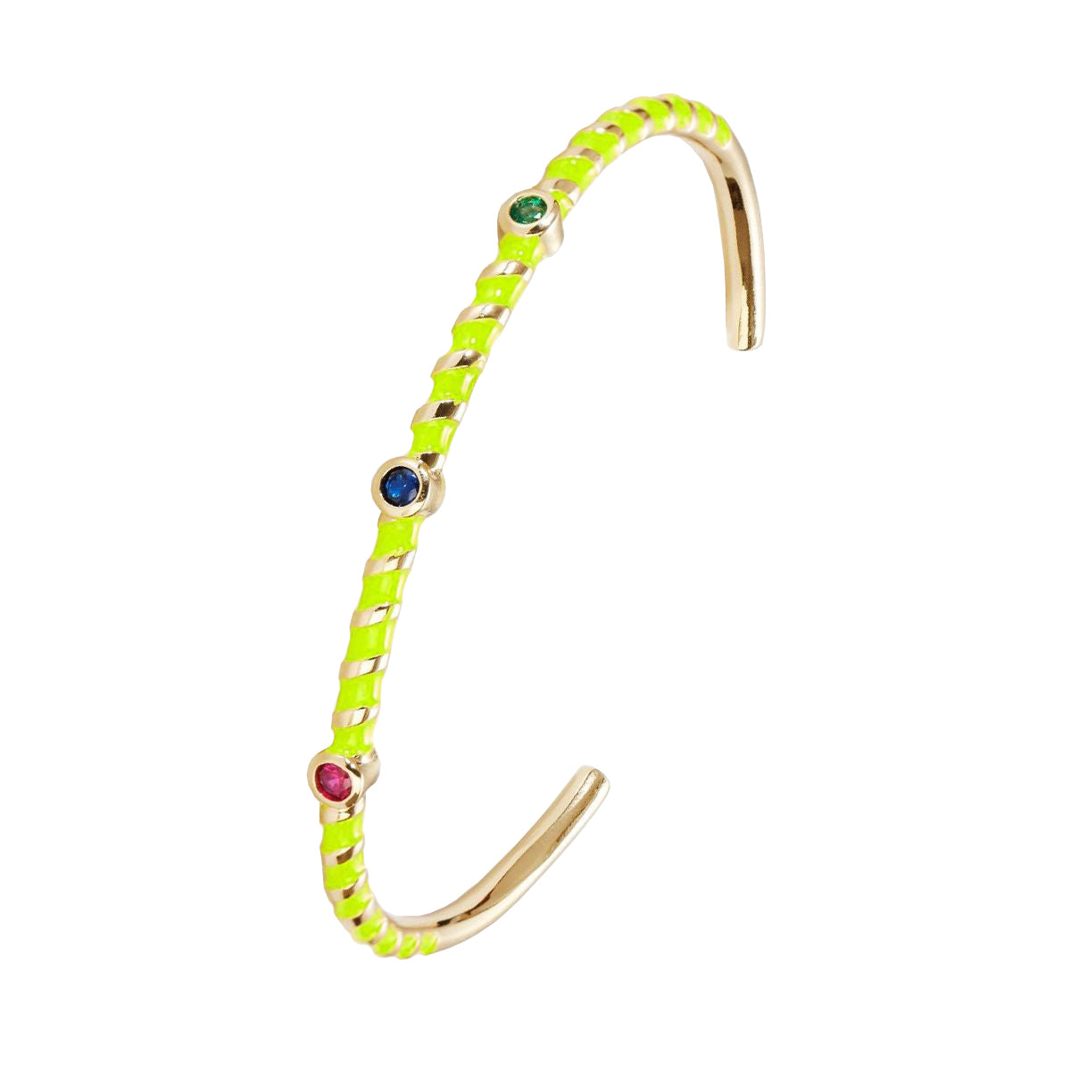 Hot Neon Pink Enamel Slim Studded Free Size Cuff Kada Bangle Bulk