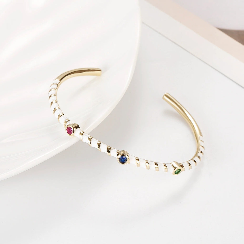 Hot Neon Pink Enamel Slim Studded Free Size Cuff Kada Bangle Bulk