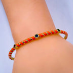 Hot Neon Pink Enamel Slim Studded Free Size Cuff Kada Bangle Bulk