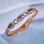 Evil Eye Rose Gold CZ Stainless Steel Openable Bangle Kada Bulk