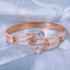 Luxury Rose Gold CZ Stainless Steel Openable Bangle Kada Bulk