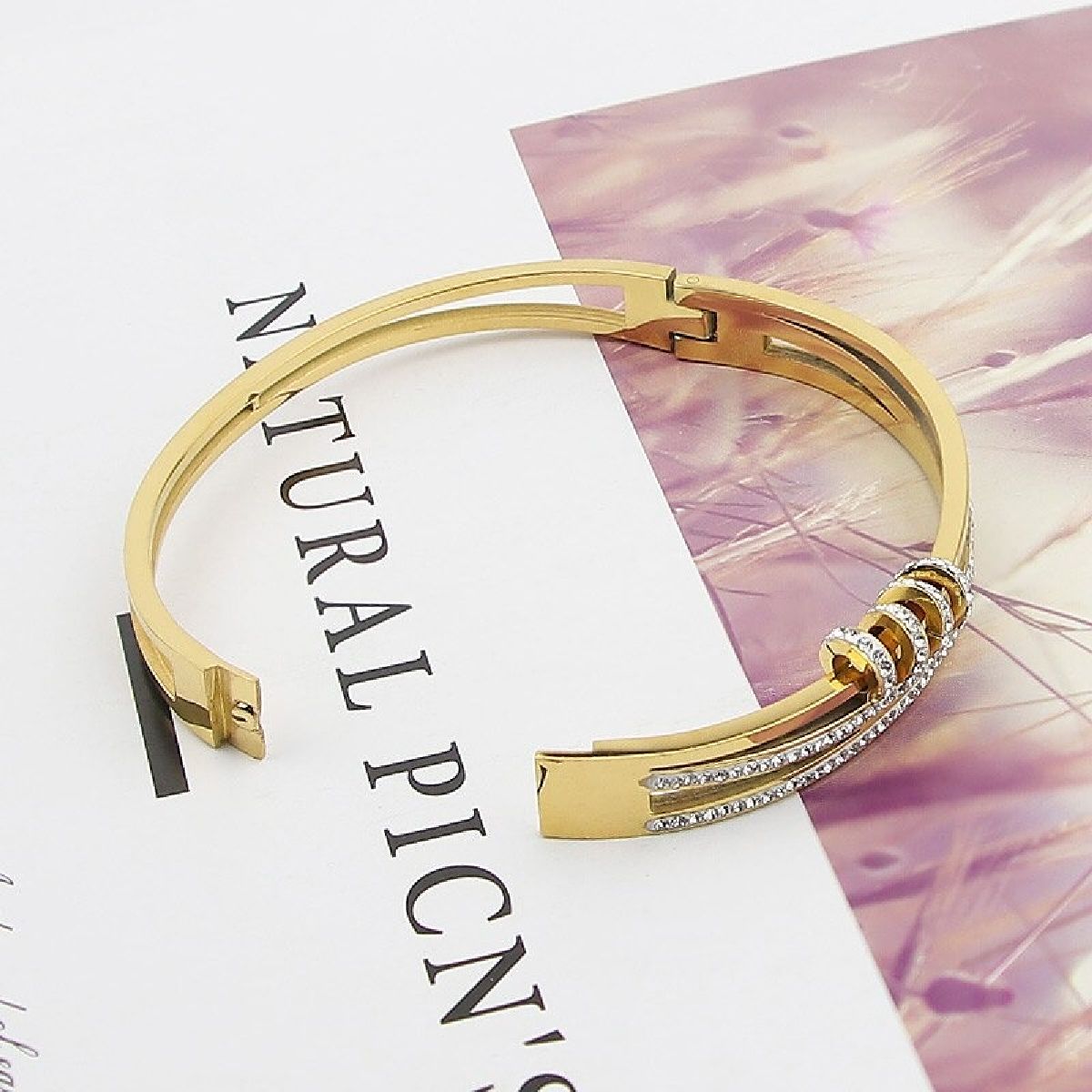 Eternity Rings Celstra CZ 18K Gold Stainless Steel Openable Kada Bulk
