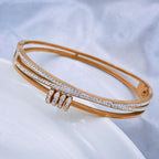 Eternity Rings Celstra CZ 18K Gold Stainless Steel Openable Kada Bulk