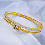 Eternity Rings Celstra CZ 18K Gold Stainless Steel Openable Kada Bulk