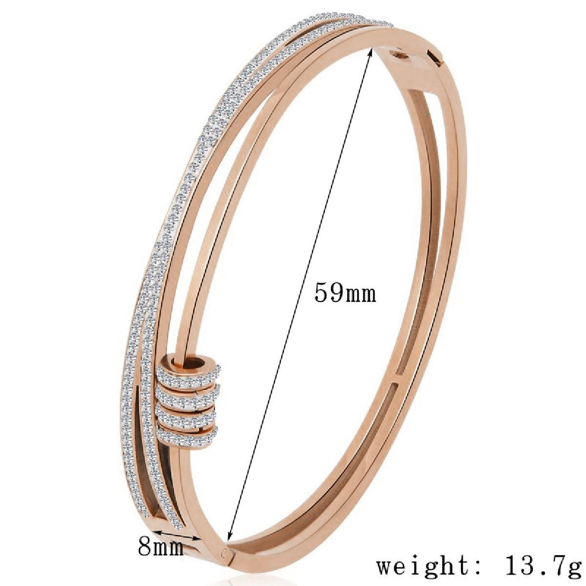 Eternity Rings Celstra CZ 18K Gold Stainless Steel Openable Kada Bulk