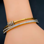 Eternity Rings Celstra CZ 18K Gold Stainless Steel Openable Kada Bulk