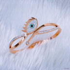Cluster CZ 18K Rose Gold Stainless Steel Openable Kada Bulk