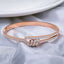 Triple Rings CZ 18K Rose Gold Stainless Steel Openable Kada Bulk