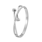 Screw Nail CZ 18K Rose Gold Stainless Steel Openable Kada Bulk